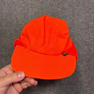 Vintage Gore-Tex Hunting Hat Men Large X-Large Blaze Orange Thinsulate Ear Flaps